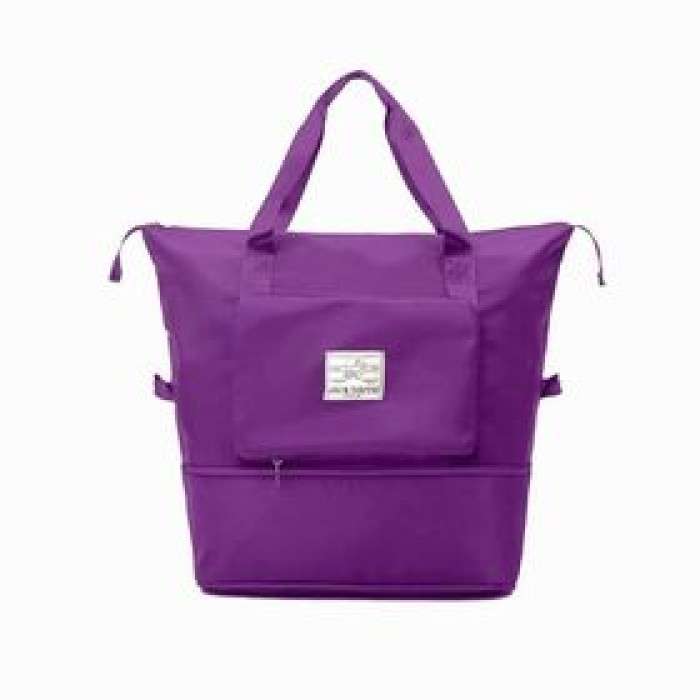 Super Large Capacity Folding Travel Bag (Deep Purple)